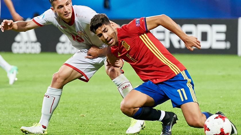 Asensio foi a estrela de serviço na goleada (5-0) espanhola à Macedónia. Foto: EPA