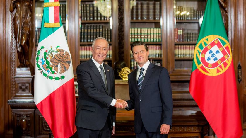 Marcelo Rebelo de Sousa com o Presidente mexicano. Pena Nieto. Foto: Presidência do México