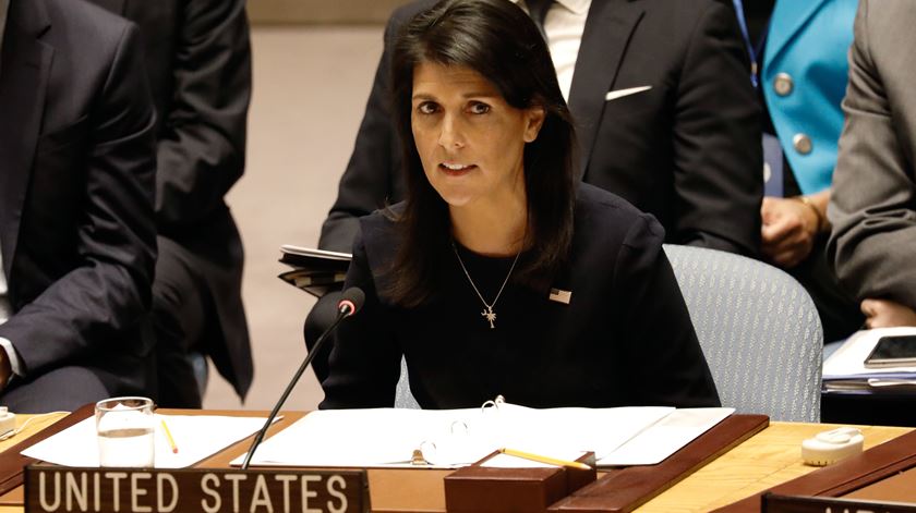 Nikki Haley, embaixadora dos Estados Unidos junto das Nações Unidas. Foto: Peter Foley/EPA