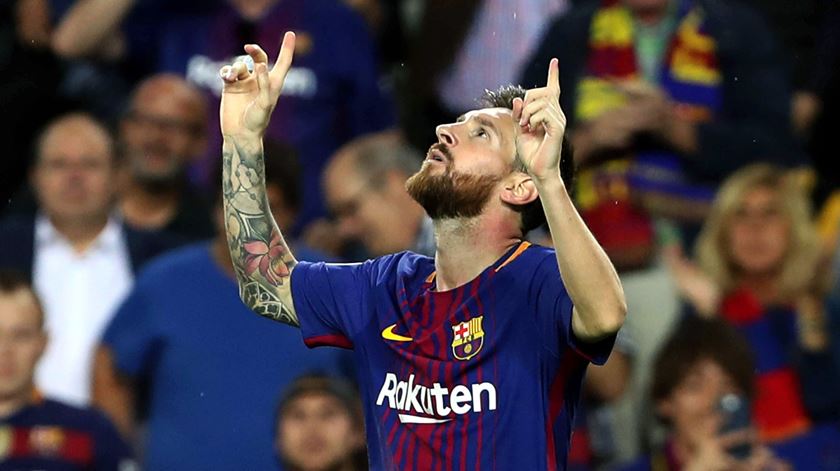 Messi gera enorme expectativa em Alvalade. Foto: Toni Albir/EPA