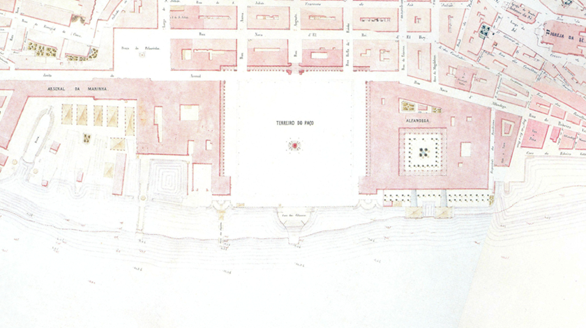 Carta topográfica de Lisboa 1856, da autoria de Filipe Folque. Foto: Associação  de Turismo de Lisboa