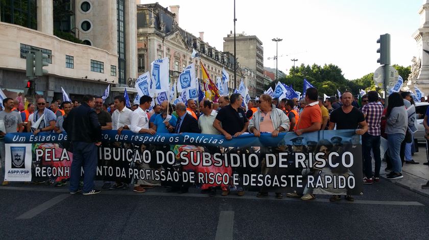 Manifestação de polícias. Foto: Elsa Araújo Rodrigues/RR