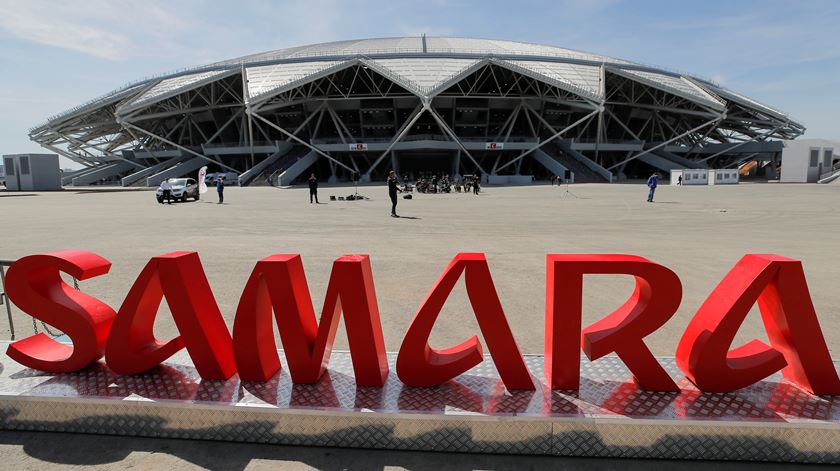 O Samara Arena recebeu seis jogos do Mundial 2018. Foto: Maxim Shemetov/Reuters
