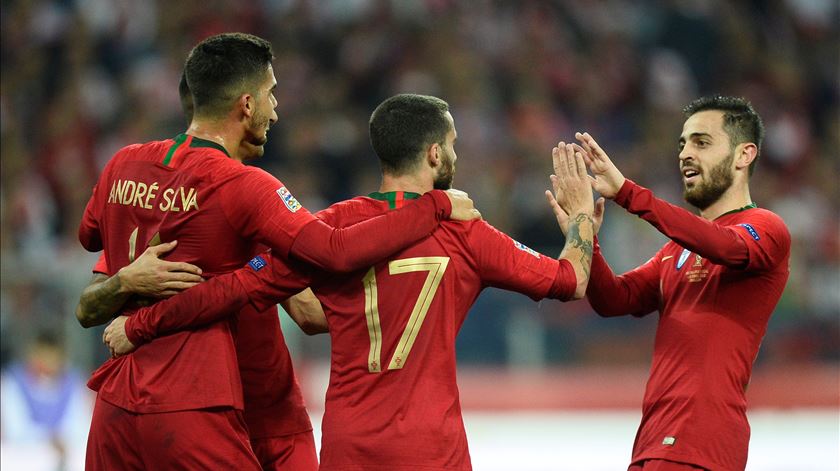 A seleção portuguesa volta a jogar a 5 de junho, para a meia-final da Liga das Nações. Foto: Radoslaw Jozwiak/Reuters