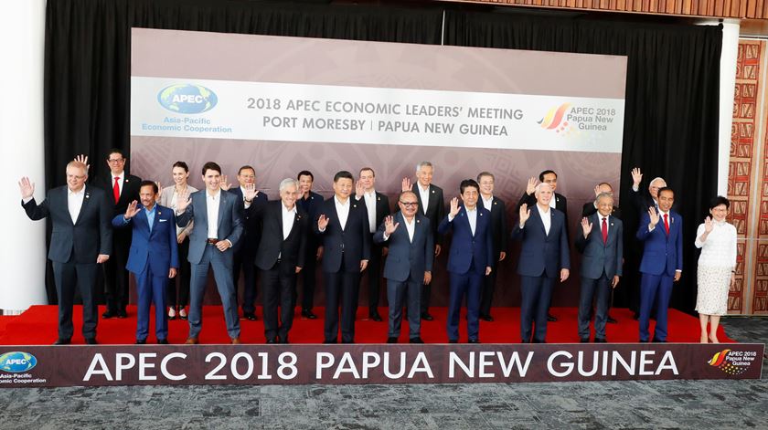 Líderes dos EUA, China, Japão e de vários países do Oceano Pacífico reuniram-se em Port Moresby. Foto: David Gray/Reuters