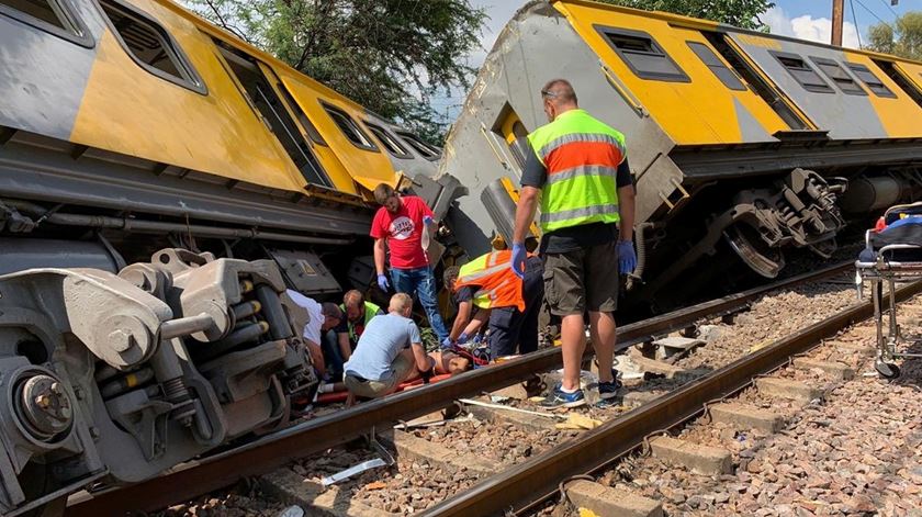 Acidente de comboio em Pretória. Foto: Reuters