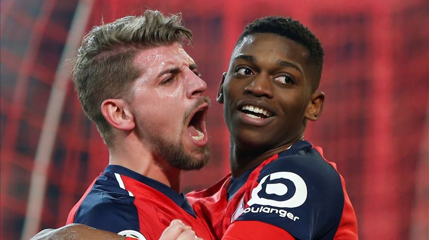 Xeka e Rafael Leão marcaram os golos do Lille. Foto: Pascal Rossignol/Reuters