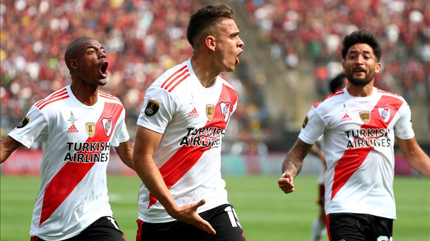 Borré colocou o River Plate em vantagem. Foto: Pilar Olivares/Reuters