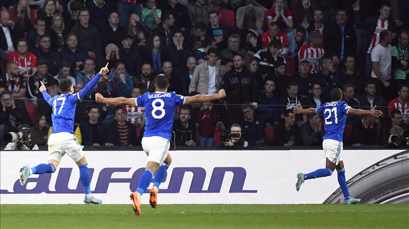 Ricardo Pereira marcou o golo que apurou o Leicester. Foto: Piroschka Van De Wouw/Reuters