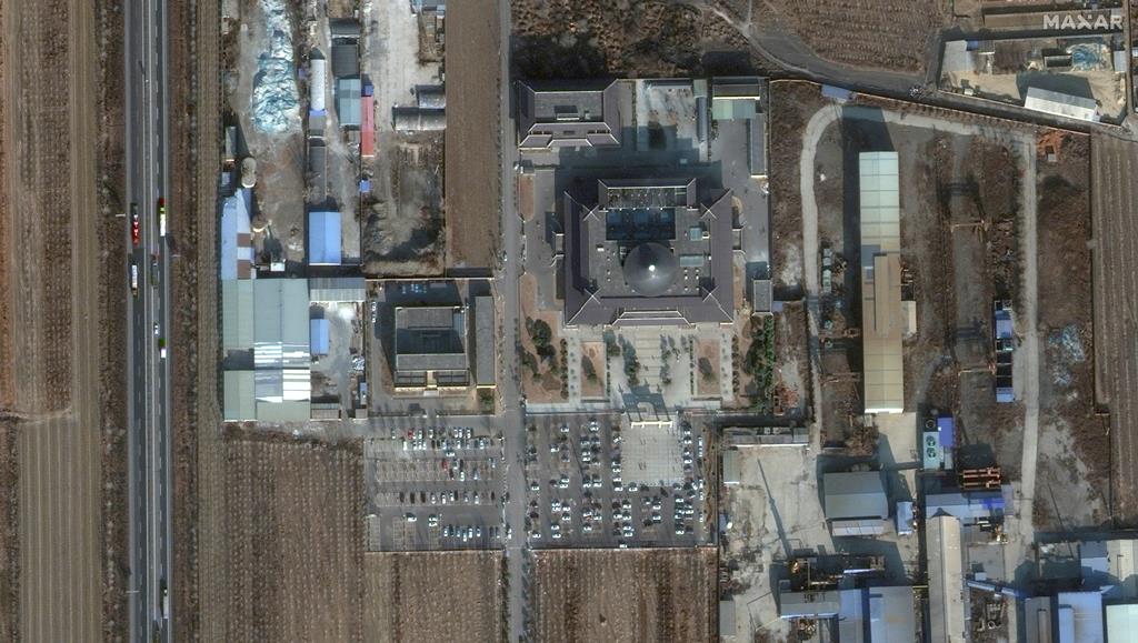 Imagens de satélite de cemitério em Tangshan, na China, a 4 de janeiro de 2023. Foto: Maxar Technologies/Reuters