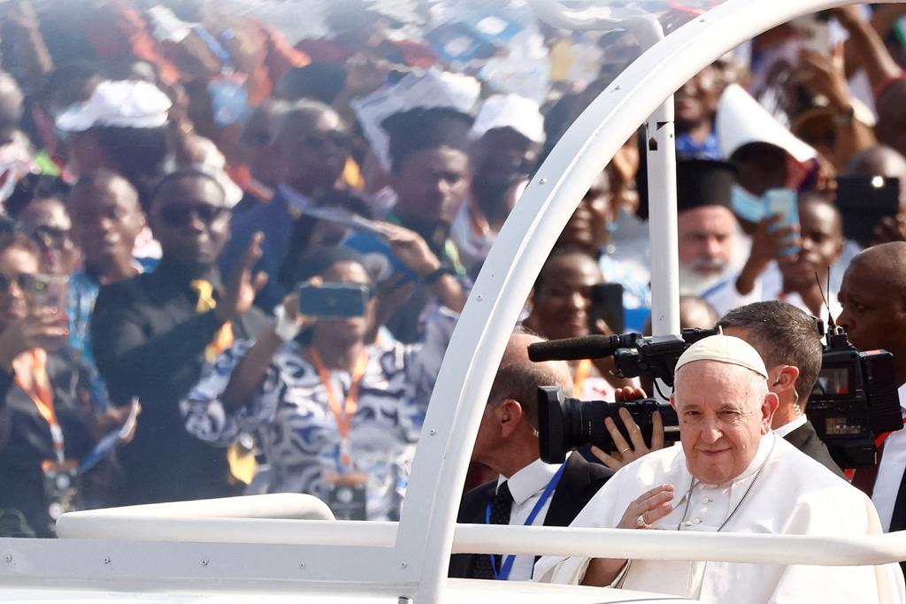 Papa Francisco na República Democrática do Congo Foto: Yara Nardi/Reuters