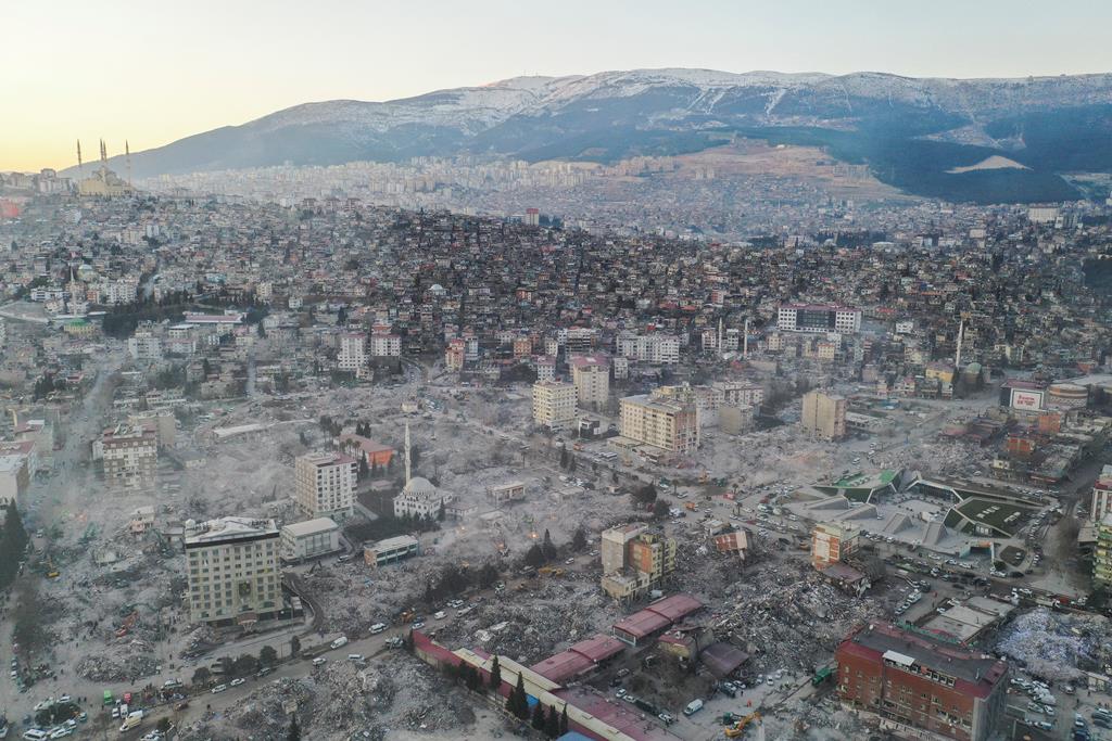 A devastação em Kahramanmaras, na Turquia. Foto: Issam Abdallah/Reuters