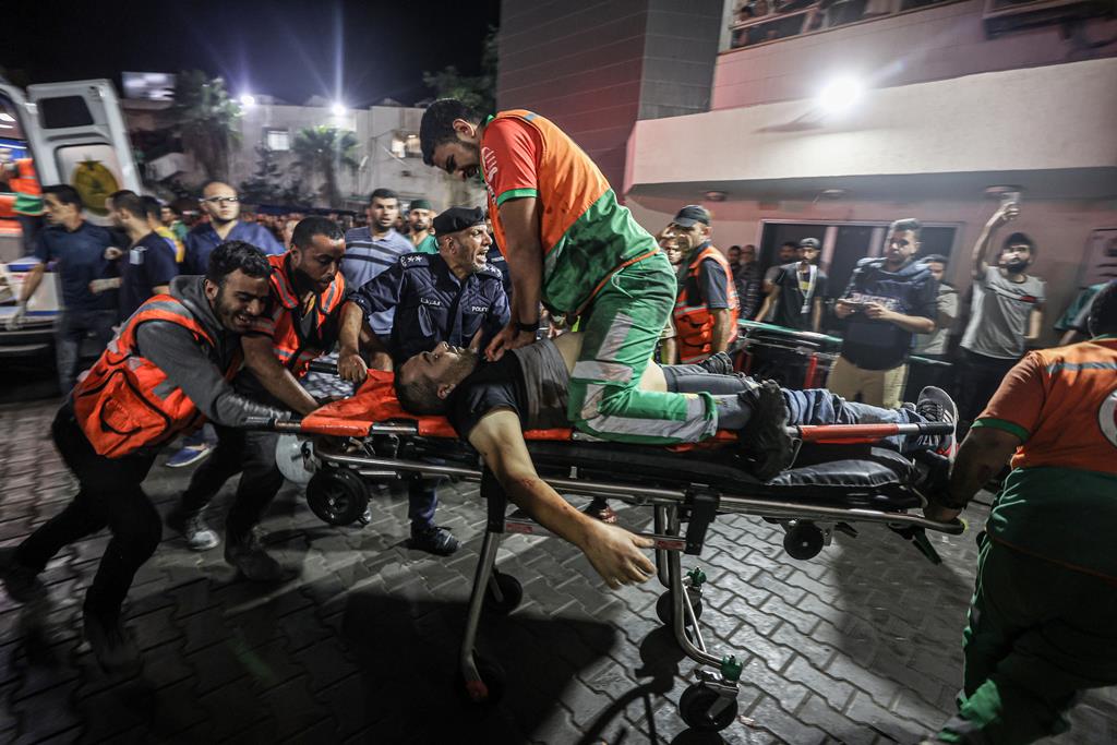 Ataque em hospital de Gaza. Foto: Reuters
