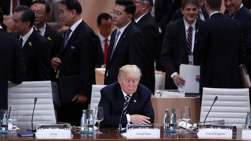 É a primeira vez que Donald Trump participa na cimeira do G20. Foto: Felipe Trueba/EPA