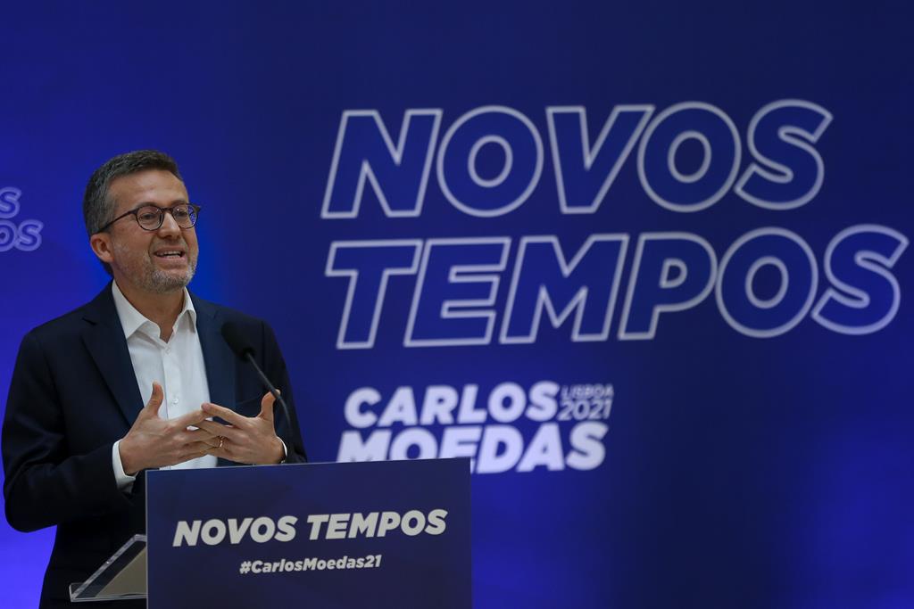 Carlos Moedas faz de “Novos Tempos” o mote da sua candidatura. Foto: Manuel De Almeida/Lusa