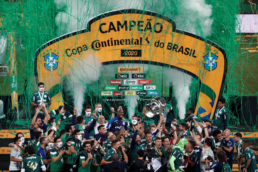 Palmeiras, treinado por Abel Ferreira, conquista Copa do Brasil. Derrotou o Grémio. Foto: Sebastiao Moreira/EPA