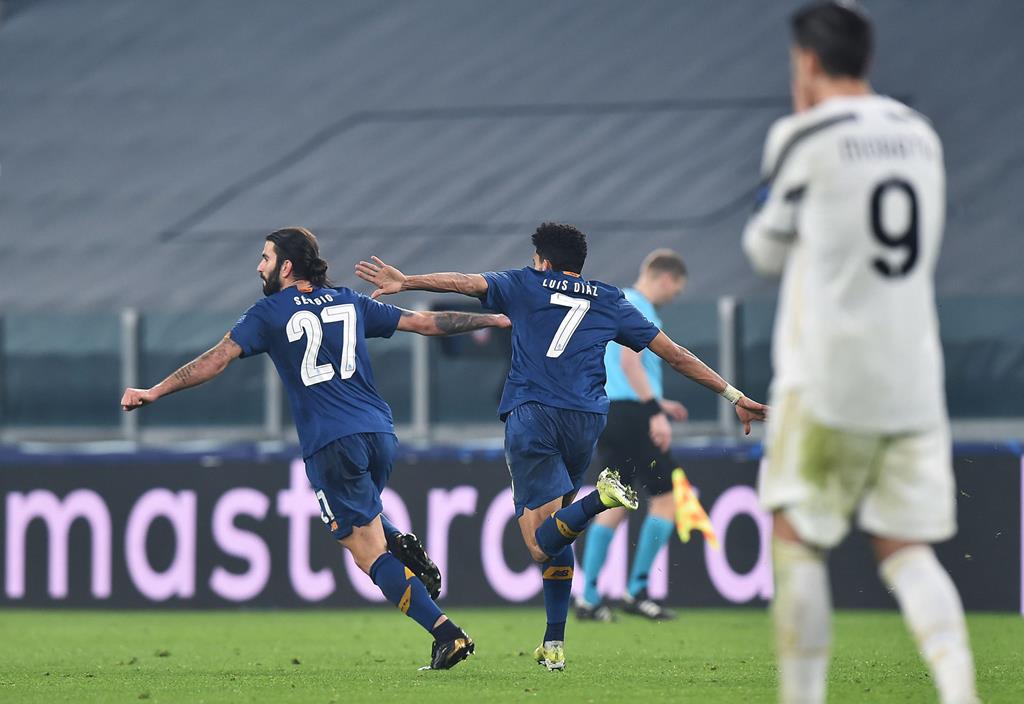 FC Porto eliminou a Juventus nos oitavos de final da Liga dos Campeões Foto: Alessandro Di Marco/EPA