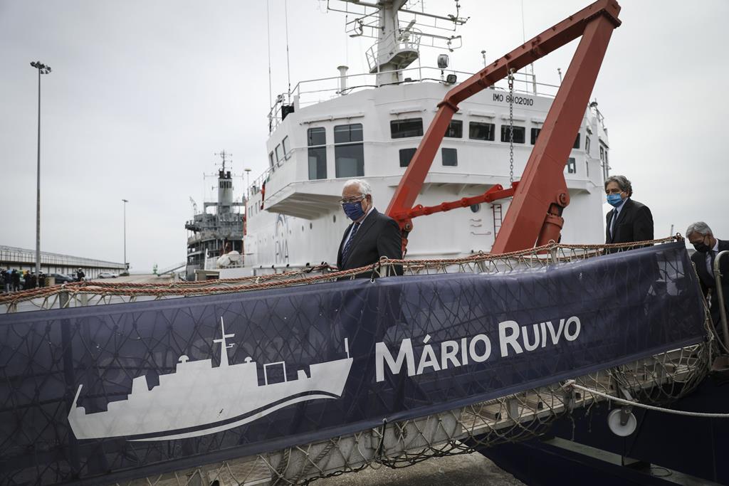António Costa visita navio de investigação “Mário Ruivo”. Foto: Rodrigo Antunes/Lusa
