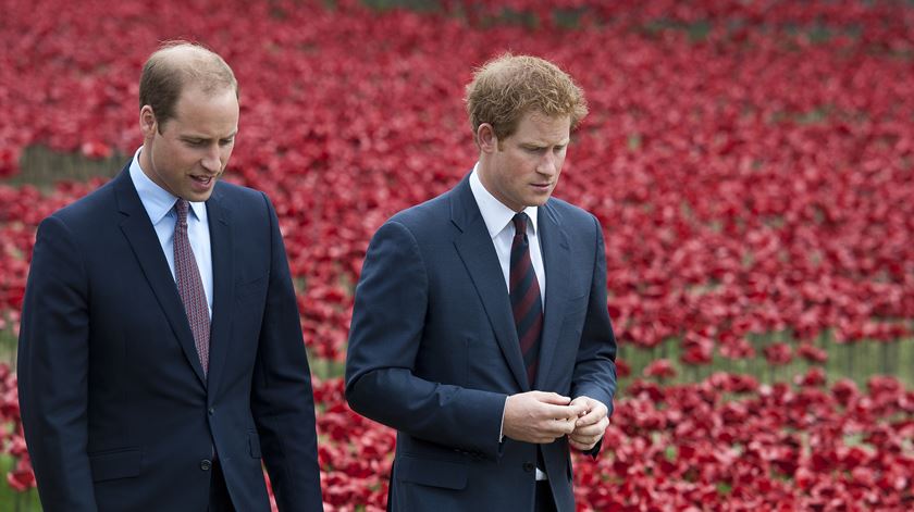 príncipe William duque de Cambridge e príncipe Harry duque de Sussex Foto: Will Oliver/EPA