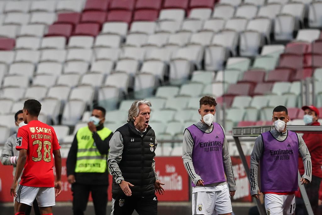 Jorge Jesus reforça que a sua responsabilidade e dos jogadores na época do Benfica é "reduzida" Foto: Mário Cruz/EPA