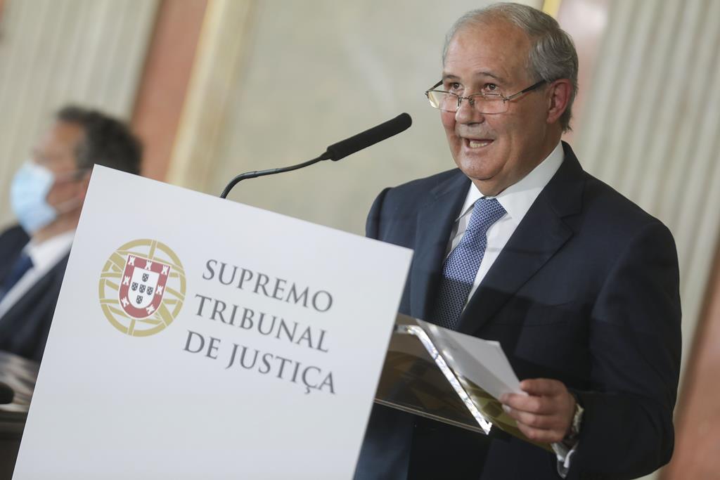 O último discurso de António Joaquim Piçarra como presidente do Supremo. Foto: Miguel A. Lopes/Lusa