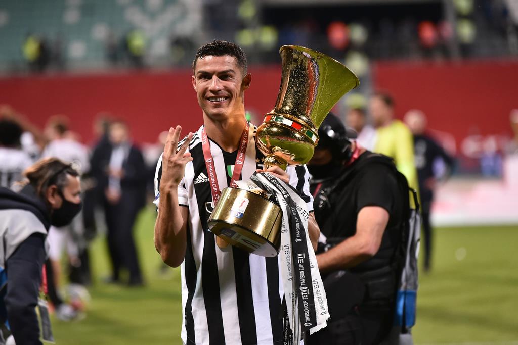 Cristiano Ronaldo venceu a Taça de Itália pela Juventus. Foto: Paolo Magni/EPA