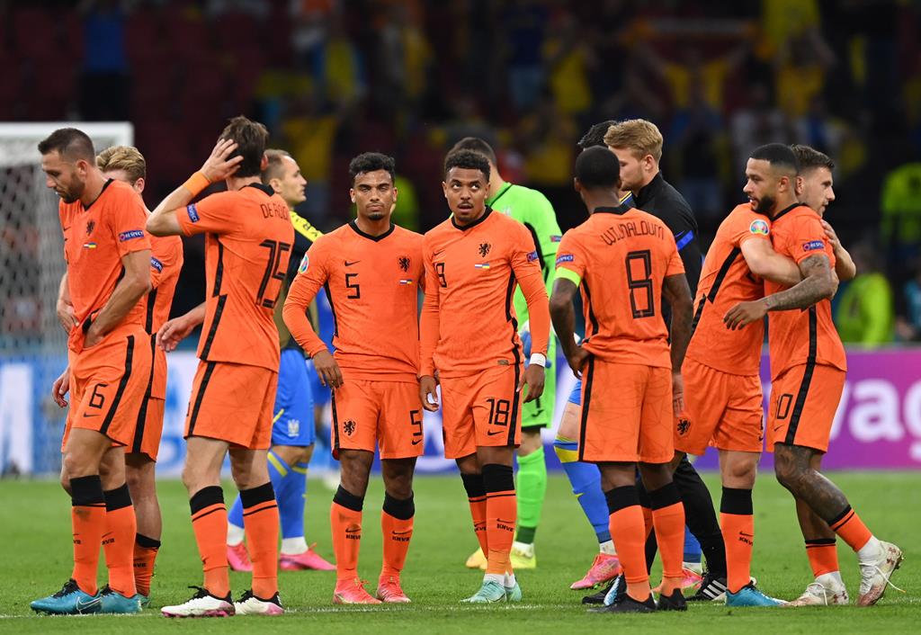 Países Baixos derrotam Ucrânia no Euro 2020. Foto: John Thys/EPA