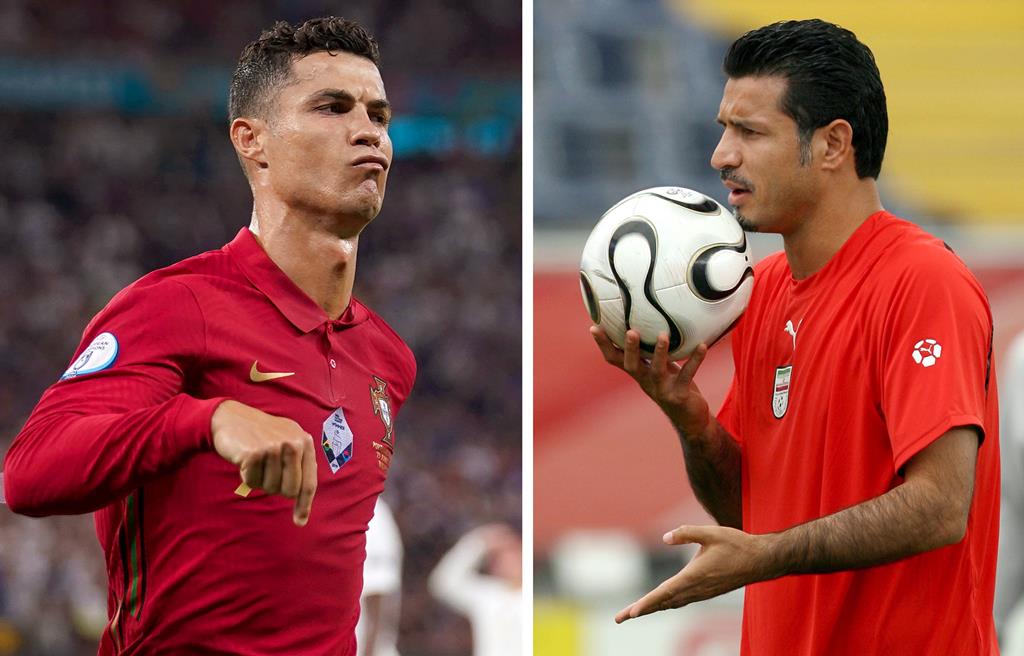 Cristiano Ronaldo iguala recorde de golos de Ali Daei. Fotos: Hugo Delgado/Rungroj Yongrit/EPA