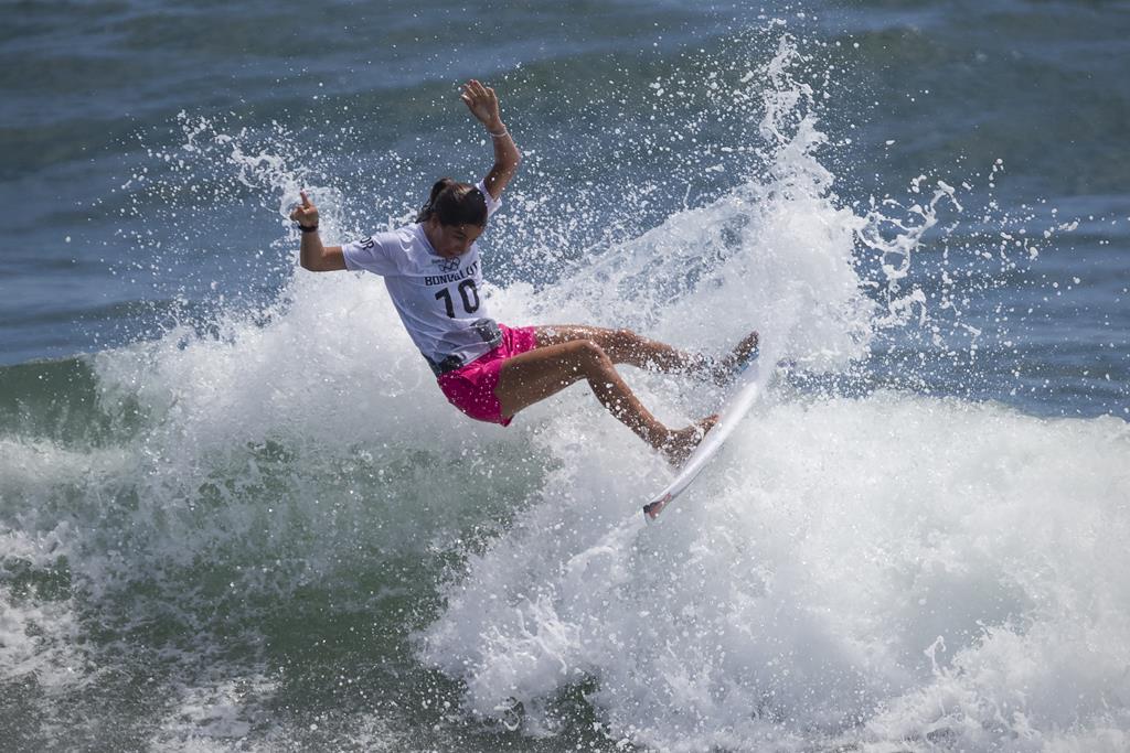 Surfista Teresa Bonvalot nos Jogos Olímpicos Tóquio 2020. Foto: José Coelho/Lusa