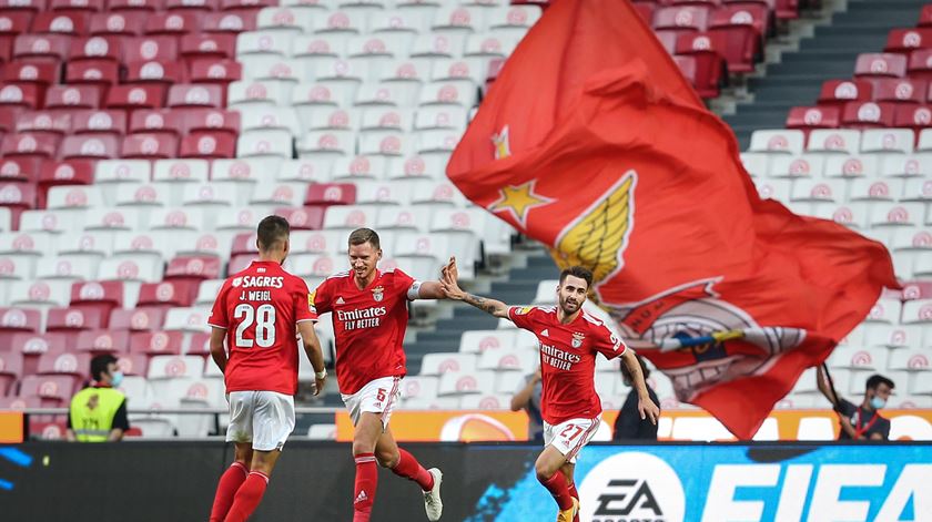 Rafa marcou um dos golos do Benfica contra o Tondela. Foto: Rodrigo Antunes/Lusa