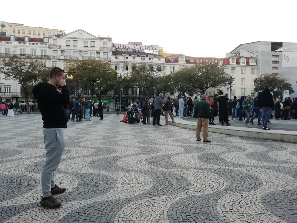 Manifestação Pela Liberdade, Praça Dom Pedro IV, Rossio, Lisboa. Foto: Sofia Freitas Moreira/RR
