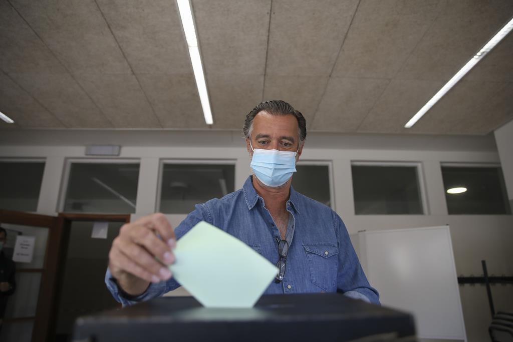 João Cotrim de Figueiredo votou em Lisboa, por volta das 9h00. Foto: André Kosters/Lusa