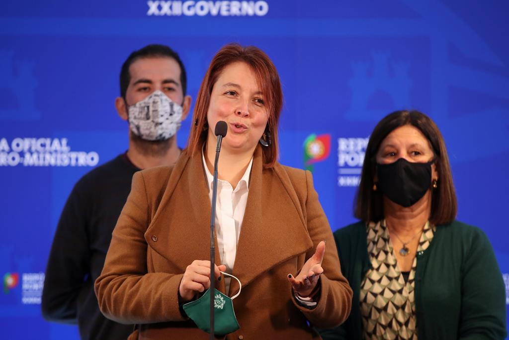 Mariana Silva disse aos jornalistas o que reteve da reunião com o primeiro-ministro. Foto: Manuel De Almeida/Lusa
