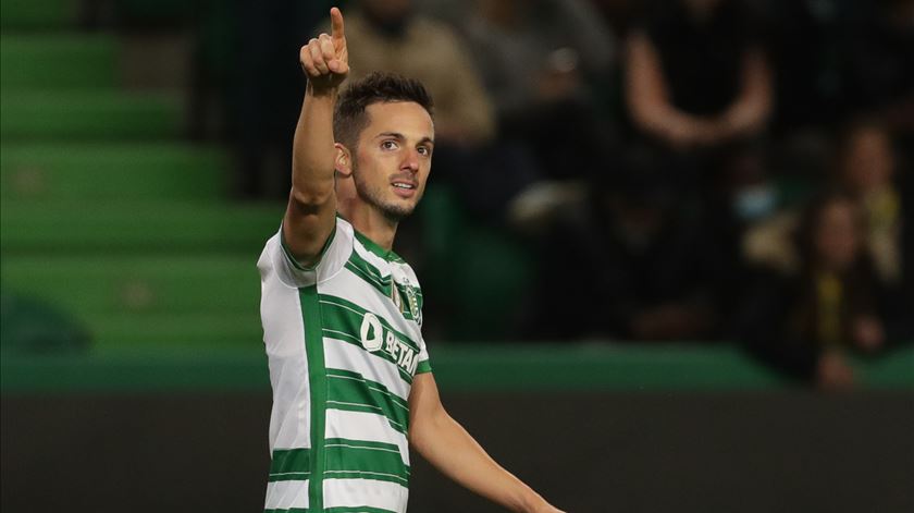 Pablo Sarabia marca pelo Sporting ao Boavista. Foto: Tiago Petinga/Lusa