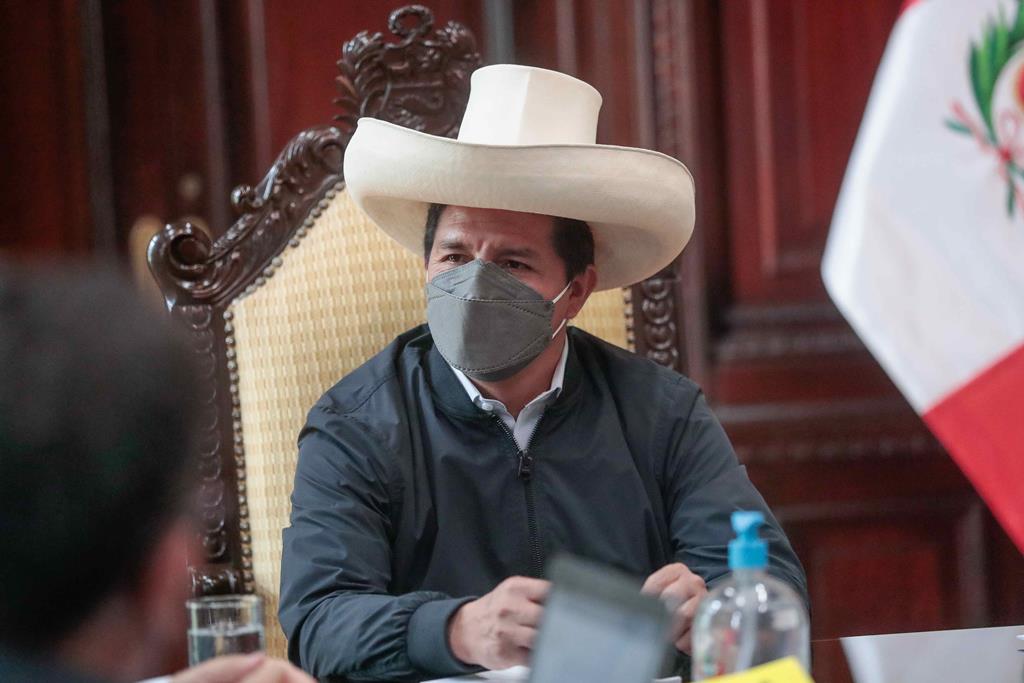 Presidente do Peru, Pedro Castillo. Foto: Presidência Peruana via EPA