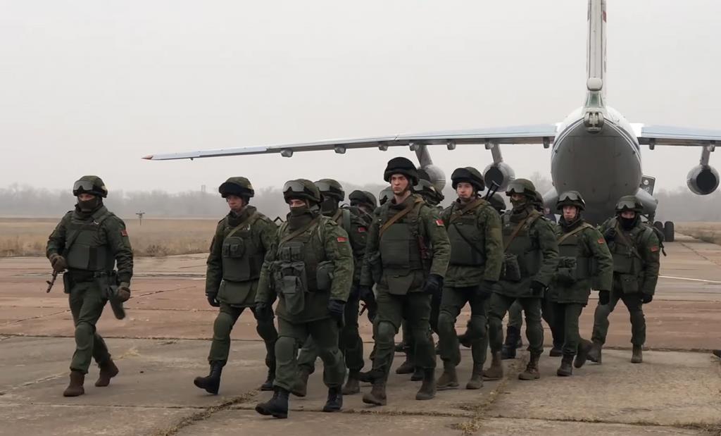 Forças lideradas pela Rússia começaram esta quinta-feira a retirada do Cazaquistão. Foto: Ministério da Defesa da Rússia