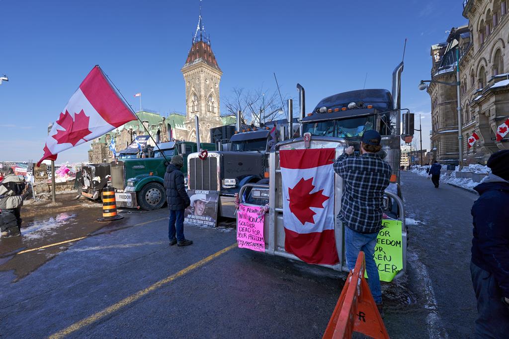 Protestos "Comboio da Liberdade" no Canadá Foto: Andre Pichette/EPA