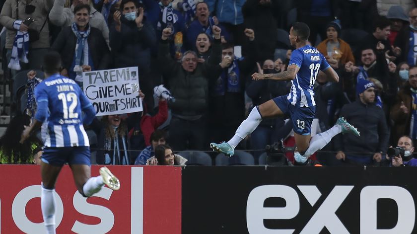 Foi ao Tondela que marcou o primeiro golo, após o regresso ao FC Porto Foto: Manuel Fernando Araújo/Lusa