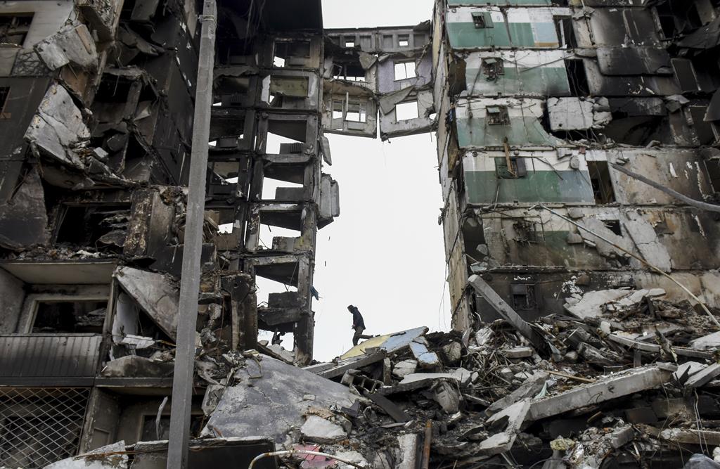 Guerra na Ucrânia - Destruição na cidade de Borodianka, na Ucrânia. Foto: Oleg Petrasyuk/EPA