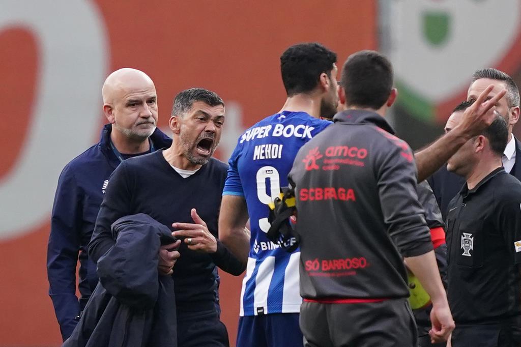 Sérgio Conceição denuncia insultos do árbitro Hugo Miguel aos jogadores do FC Porto Foto: Hugo Delgado/Lusa