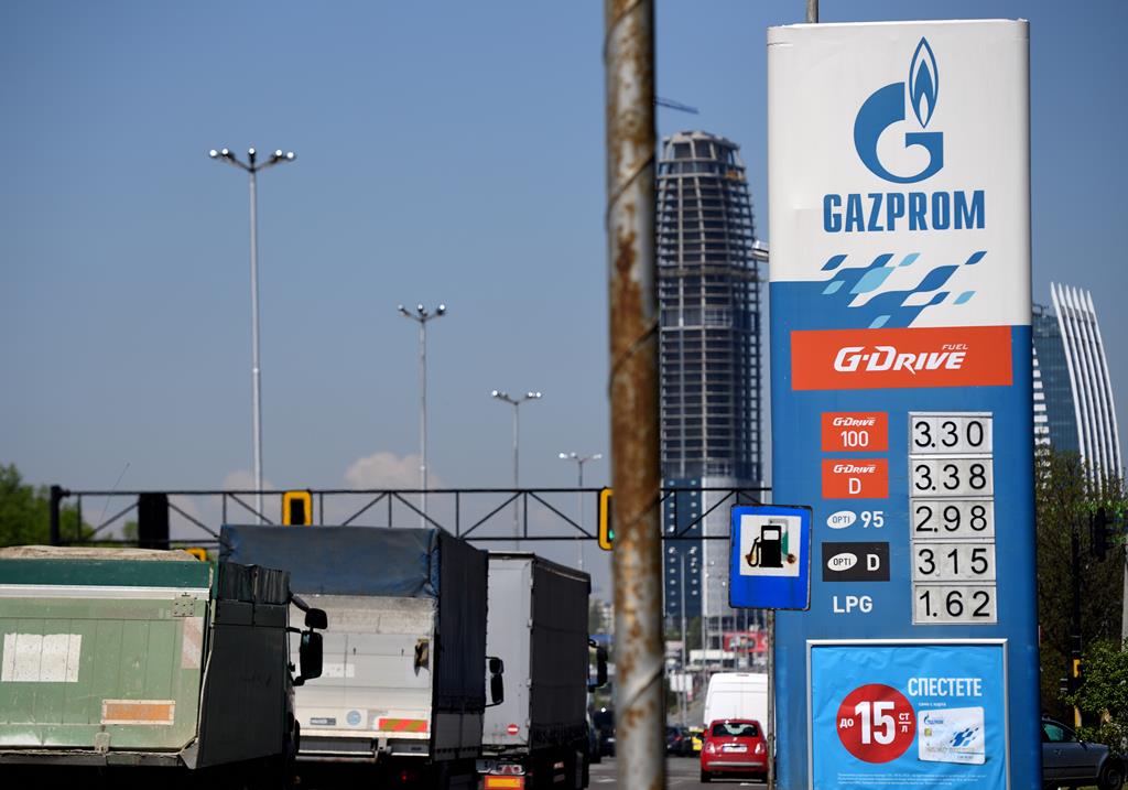 Posto da Gazprom, na Bulgária Foto: Vassil Donev/EPA