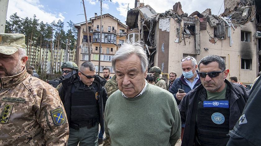 António Guterres deslocou-se a Irpin. Foto: Eskinder Debebe/Lusa