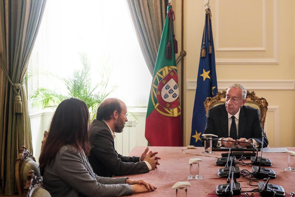 Rui Tavares com o Presidente da República, em Belém. Foto: Mário Cruz/Lusa