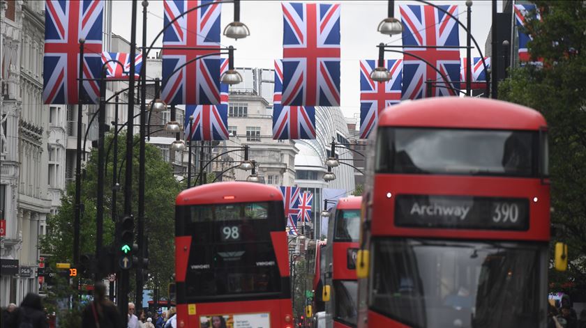Londres de Londres engalanadas para o Jubileu. Foto: Neil Hall/EPA