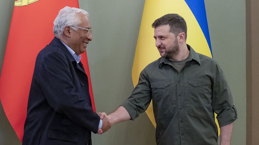 António Costa encontra-se com Volodymyr Zelenskiy zelensky em Kiev - maio 2022 Foto: Presidência da Ucrânia