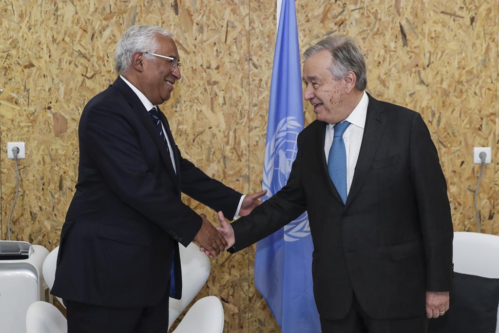 António Costa reúne-se com António Guterres, na segunda Conferência dos Oceanos da Organização das Nações Unidas Foto: Tiago Petinga/EPA