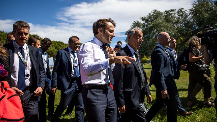 Conferência dos Oceanos - Emmanuel Macron e Marcelo Rebelo de Sousa passeiam no Parque das Nações  Foto: Jose Sena Goulão/Lusa