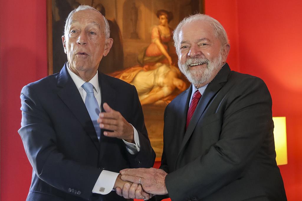 Presidente da República, Marcelo Rebelo de Sousa encontra-se com Lula da Silva Foto: Paulo Novais/Lusa