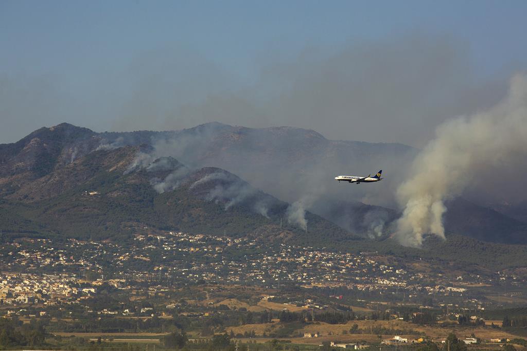 Incêndio em Espanha. Foto: Alvaro Cabrera/EPA