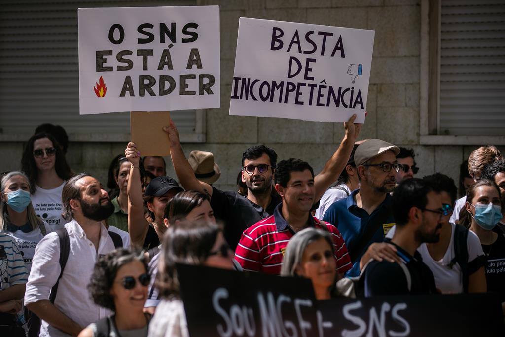 Protesto de médicos de Medicina Geral e Familiar. Foto: José Sena Goulão/Lusa